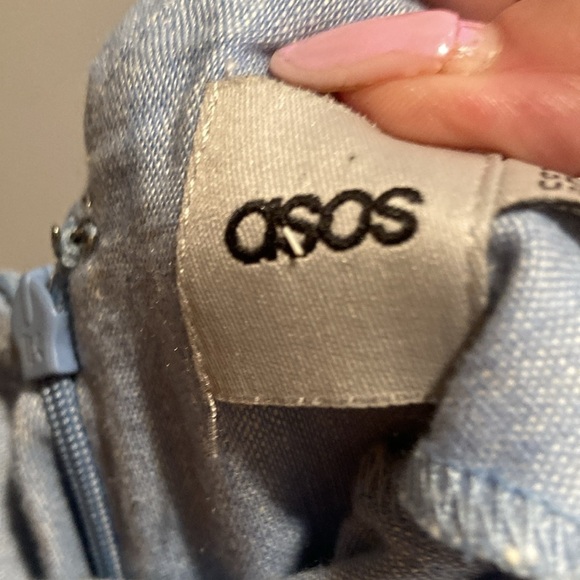 ASOS light blue Dress 45% linen - Picture 5 of 5